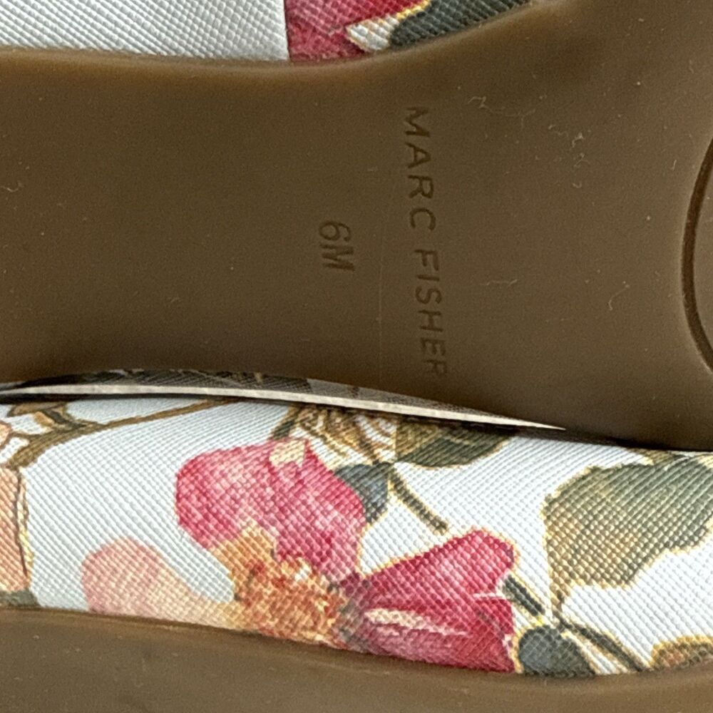 Marc Fisher Arlene Pointy Toe Pumps Kitten Heels Floral Shoes Size 6 - Picture 9 of 9